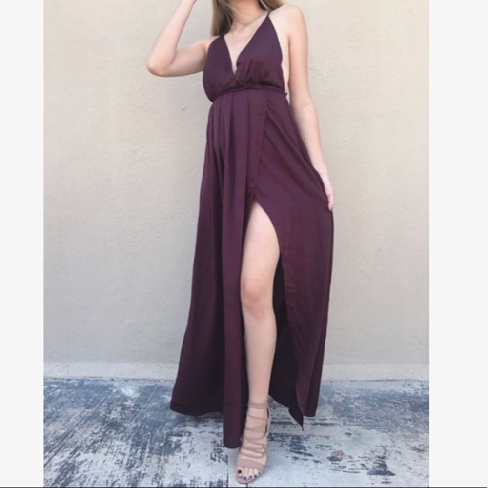 Burgundy Boho dress